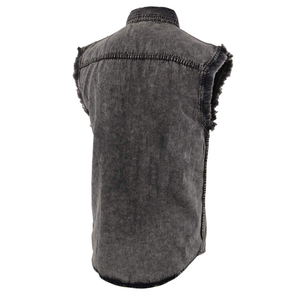 Chaleco vaquero sin mangas para hombre, de algodón grueso, estilo motero, ajuste cómodo, ropa informal para montar en moto, para todas las estaciones - Product Image 4