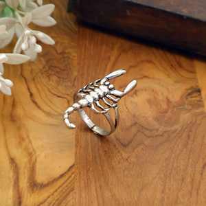 Anillo con Forma de Escorpión, Color Plata Antigua y Dorado, Anillo de Animal, Joyería Punk Gótica, OEM ODM Venta al por Mayor - Product Image 3