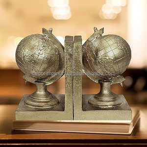 Heart shaped telescopic <b>bookends</b> Features a retractable design made of metal with a Silver plating or brass finish. - Product Image 6