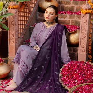 Lujo Ramsha Volume REET Collection Alta calidad Karandi algodón 3 piezas trajes para damas hermoso elegante Salwar Kameez - Product Image 2