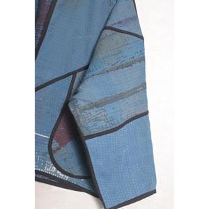 Abrigo Kantha Hecho a Mano en India para Mujer, Chaqueta de Algodón Vintage con Parches, Ropa de Moda Étnica Boho - Product Image 3