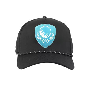 Gorra de Golf Transpirable con Logotipo Personalizado al por Mayor, 5 Paneles, Orificios Cortados con Láser, Parche de PVC de Goma con Logotipo Frontal, Cierre Trasero de Plástico con Cuerda - Product Image 1