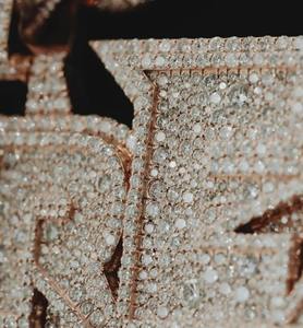 Compre un colgante con letras de moissanita estilo Iced Out_ Joyería Hip Hop personalizada de plata de ley en línea en India - Product Image 5