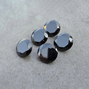 Piedra Preciosa Suelta de Hematita Natural de Alta Calidad, Corte Facetado, Forma Redonda, Calibrada, para Fabricación de Joyería, Venta al Por Mayor - Product Image 2