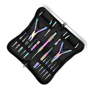Kit d'outils professionnels pour extensions de cheveux : pinces en acier inoxydable, clips, outils de séparation pour l'installation et le retrait des extensions capillaires - Product Image 3
