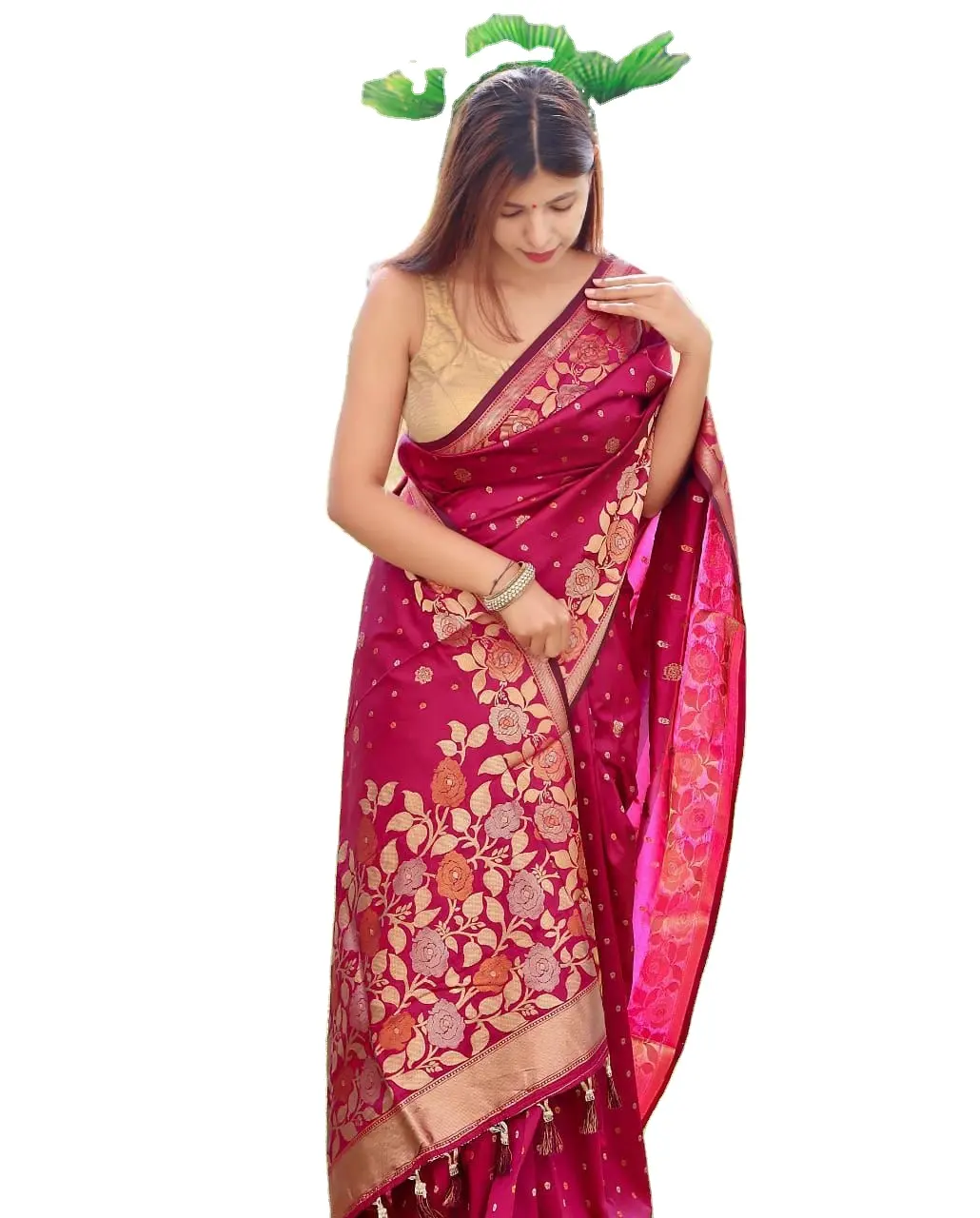 Abbigliamento da donna indiano all'ingrosso prezzo basso Shopping Online filo di lino sari di lino indiani ricamati per le donne