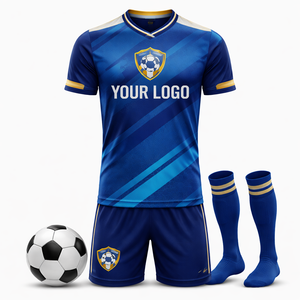 ชุดฟุตบอลสั่งทำพร้อมพิมพ์โลโก้ - เสื้อฟุตบอลโลโก้สั่งทำแบบ OEM จำนวนมาก - Product Image 1