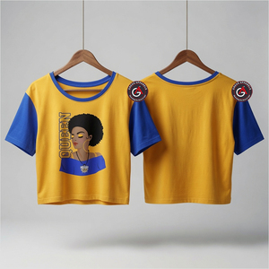Sigma Gamma Rho Soror broderie femmes Polyester chemise courte | SGRH sororité sublimé dames sur mesure Jogging cropeed top - Product Image 1