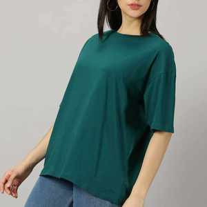 Camiseta Extra Grande Personalizada Ecológica para Mujer, Manga Corta, Informal, de Algodón, Corte Regular, Top de Moda para Primavera - Product Image 2