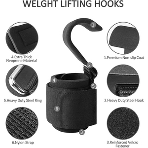 Bandes de poignet élastiques de qualité supérieure pour la musculation avec boucles de pouce auto-adhésives, logo personnalisé, caractéristiques de protection, fermeture auto-agrippante - Product Image 5
