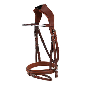 Premium polo bridle crafted with strong leather straps designed for <b>secure</b> horse control comfort and smooth riding performance - Product Image 4
