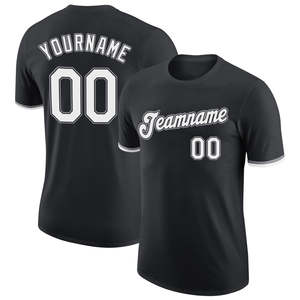 Camiseta de béisbol negra moderna para hombre, camiseta clásica personalizada para equipo, nombre y número personalizados, proveedor OEM, camisetas de malla para hombre al por mayor, EE. UU. - Product Image 1