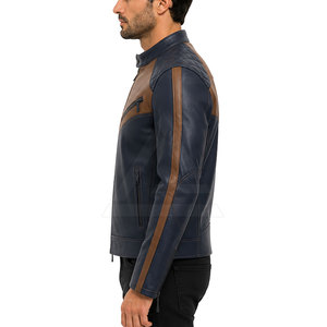 Classic <b>Racer</b> <b>Jacket</b> Featuring Modern Fit And Comfortable Design For Motorcycle Enthusiasts Outdoor Activities And Daily Wear - Product Image 6