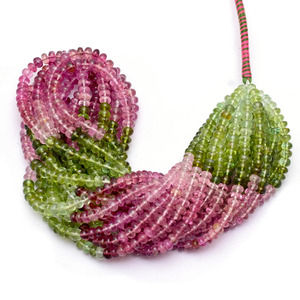 Turmalina AAA+ de 5mm-6mm, forma Rondelle lisa, turmalina natural de las minas de Calabar, piedra preciosa suelta para la elaboración de joyería. - Product Image 3