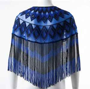 Poncho en polyester respirant 100 % fait main avec perles, idéal pour les fêtes, les mariages et un usage quotidien, directement de l'usine à prix d'usine - Product Image 3