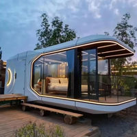 Villa Prefabbricata Moderna a Capsula Spaziale, Portacabin Commerciale Resistente al Vento con Strutture Abitative Complete