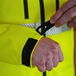 Chaqueta de Trabajo de Invierno Reflectante de Alta Visibilidad con Cierre, Tela de Poliéster, para Exteriores, Cálida, con Luz LED Intermitente de Seguridad, Resistente al Viento - Product Image 6