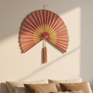 Abanico de Pared de Bambú Natural Estilo Boho, Decoración de Pared a Precio Económico, Abanico de Pared para Cabecera de Dormitorio, Decoración de Sala de Estar, Hecho en Vietnam - Product Image 5