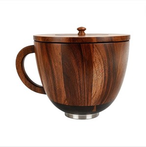 Natural Pine Wooden Mixing <b>Bowl</b> <b>with</b> <b>Lid</b> and Handle Attachment For Stand Mixer Wood <b>Serving</b> Container <b>Bowl</b> Kitchen Decor - Product Image 3
