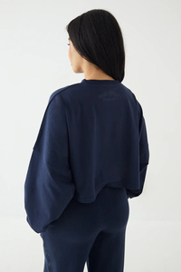 Camiseta Oversize de Algodón para Mujer con Bordado, Hombros Caídos, Manga Corta, Cuello Redondo, Estilo Casual Urbano - Product Image 2
