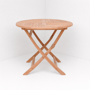 Teak <b>Folding</b> <b>Table</b> Outdoor Round Wooden <b>Garden</b> Patio Bistro <b>Table</b> for Restaurants Cafes Resorts Hotels and Home Terrace Use - Product Image 1