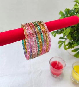 Bracelets tendance modernes en verre plaqué argent pour femmes, élégants, empilables, écologiques, personnalisables, accessoires de poignet quotidiens - Product Image 2