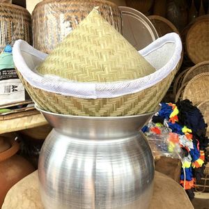 VietChoice Traditional Bamboo Rice <b>Hat</b> Basket asian cuisine - Product Image 5
