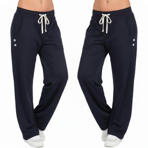Pantalones Deportivos Casuales de Algodón para Mujer, Pantalones Deportivos de Felpa con Diseño Nuevo al por Mayor, con OEM - Product Image 1