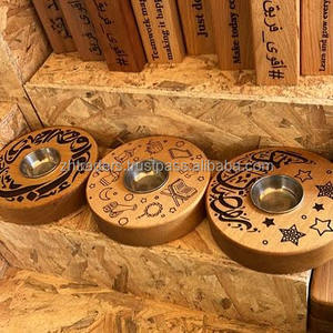 Brûleur de Bakhoor en bois de santal et résine époxy de qualité supérieure, porte-encens moderne, cadeau religieux pour le Ramadan et l'Aïd, parfum d'intérieur de luxe - Product Image 1