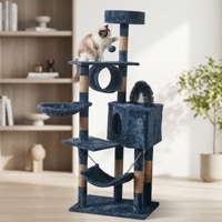 Arbre à chat en bois multicolore personnalisé avec emballage à marque privée