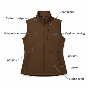 Wholesale Winter Softshell Sleeveless <b>Jacket</b> <b>Men</b> Waterproof Outwear Vest Hiking <b>Jacket</b> Winter Zipper sleeveless outdoor Gillet - Product Image 6