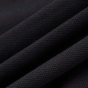 Polo Negro Sólido para Hombre, Manga Corta, Tejido Piqué de Algodón, Casual, Transpirable, Corte Regular, Diseño con Botones - Product Image 2