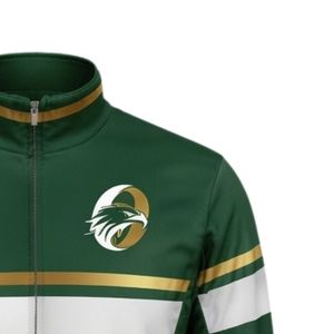 <b>Men</b> Green Gold Hockey Activewear <b>Jacket</b> Polyester Sportswear Team Training Wear Outdoor Game Uniform Performance Athletic <b>Jacket</b> - Product Image 4