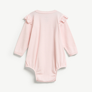 Body de Bebé de Manga Larga con Broches de Jacquard de Algodón para Niña Recién Nacida, ODM Vietnam - Product Image 2