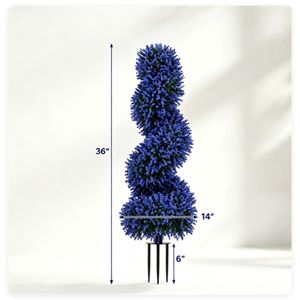 Set di 2 Alberi Artificiali Realistici in PE per Decorazione Interna ed Esterna di Casa e Giardino - Product Image 3