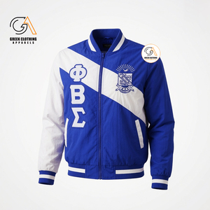 Chaqueta de Satén Phi Beta Sigma para Hombre, Ecológica, Transpirable, Talla Grande, Informal, de Poliéster/Algodón - Product Image 2