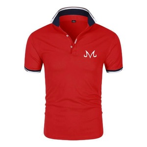 เสื้อเชิ้ตผู้ชายสีแดง ผ้าโพลีเอสเตอร์ 100% ผ้าเนื้อเจอร์ซีย์ ระบายอากาศได้ดี ปักโลโก้ แขนสั้น ทรงลำลอง ไม่ยับง่าย - Product Image 1