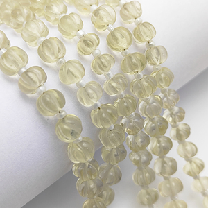 Cuentas de Cuarzo Bio Lemon en Forma de Melón Calabaza de 5-7mm, Cuentas de Cuarzo Talladas a Mano para Hacer Pulseras y Collares - Product Image 2