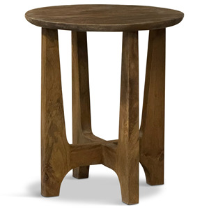 Modern Minimalist Dark Walnut Solid Wood Round <b>Nesting</b> <b>Coffee</b> <b>Table</b> & Side <b>Table</b> <b>Set</b> with Pedestal Base for Living Room - Product Image 6