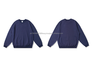 Venta al por mayor de alta calidad básica en blanco logotipo personalizado unisex de gran tamaño de algodón de cuello redondo suéter informal Suelto - Product Image 6