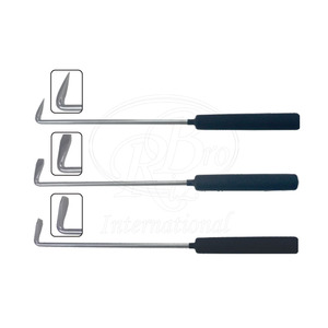 ชุดเครื่องมือขูดฟันม้า 3 ชิ้น ทำจากสแตนเลสสตีล พร้อมด้ามจับเคลือบ PVC ขนาด 18 นิ้ว สำหรับสัตวแพทย์ - Product Image 2