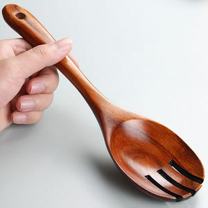 Ensemble de Cuillères et Fourchettes à Salade en Bois Poli Miroir, Design Moderne, Écologique, Lavable au Lave-Vaisselle - Product Image 2