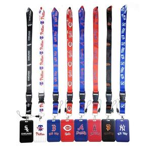 Lanière de cou en polyester tissé personnalisée style MLB pour carte d'identité, porte-badge durable pour événements sportifs et promotions - Product Image 1