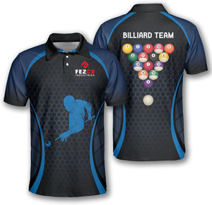 Camisa Polo de Billar para Hombre con Estampado de Calaveras y Bola 8, Casual, Manga Corta, Tejido de Poliéster, Diseño de Billar - Product Image 6