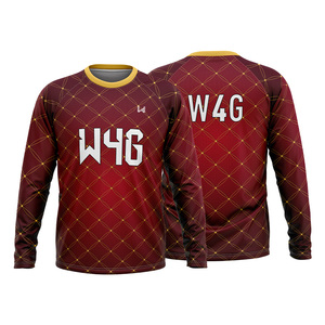 Men's Eco Friendly Sublimated Crew Neck Full Sleeve Yoga Workout Shirt Breathable Gym Leisure <b>Top</b> OEM Wholesale - Product Image 4