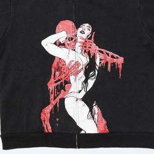 Sweat à capuche entièrement zippé personnalisé avec votre logo, couleur et impression – Fabricant de vêtements streetwear OEM de premier choix – Sweats à capuche classiques zippés unisexes - Product Image 4