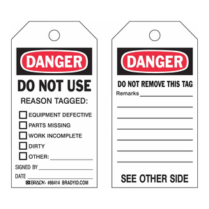 Etiqueta de Prevención de Accidentes Flexible, Señal de Tráfico para Equipos de Mantenimiento, con Aviso de Peligro: No Usar - Product Image 3