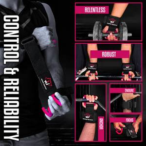 WARPRO INDUSTRY High Quality Gym Weightlifting <b>Hooks</b> Heavy Duty Grip Support Straps Latex <b>Nylon</b> 15 lb Load Capacity for Barbell - Product Image 3