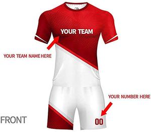 Conjunto de Uniforme de Fútbol de Alta Calidad, Ropa de Equipo en Diferentes Estilos, Uniforme de Fútbol para Adultos y Niños, Nombre del Equipo Impreso por Sublimación Personalizado - Product Image 1