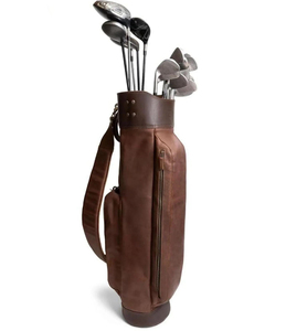 Customized <b>Foldable</b> Portable Super Lightweight PU Leather Golf Stand Bag Waterproof Sunday <b>Cart</b> Bag Leather Polo Golf Club Bags - Product Image 3